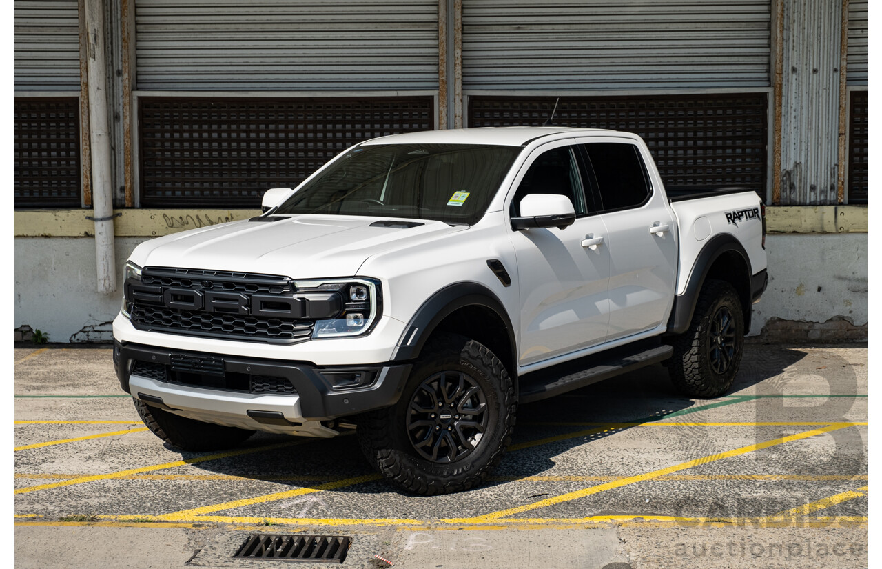 03/2023 Ford Ranger Raptor (4x4) PY MY23 4d Dual Cab White Twin Turbo V6 3.0L