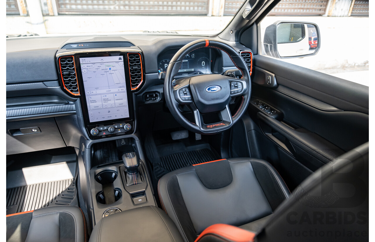 03/2023 Ford Ranger Raptor (4x4) PY MY23 4d Dual Cab White Twin Turbo V6 3.0L