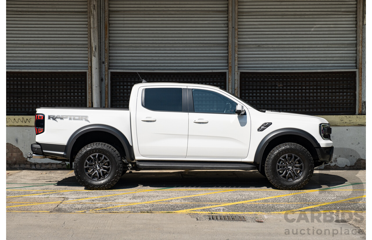 03/2023 Ford Ranger Raptor (4x4) PY MY23 4d Dual Cab White Twin Turbo V6 3.0L