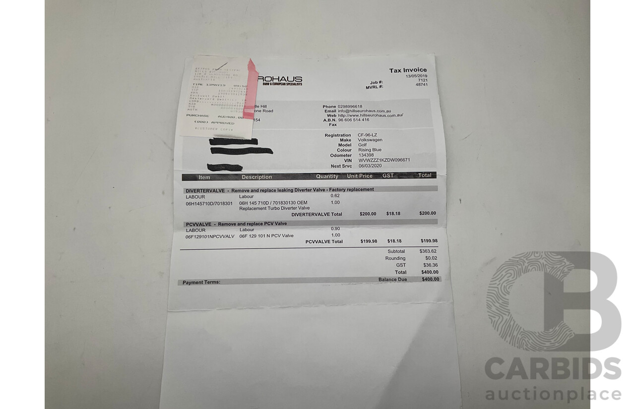 1/2013 Volkswagen Golf R (AWD) 1K MY13 5d Hatchback Rising Blue Metallic Turbo 2.0L