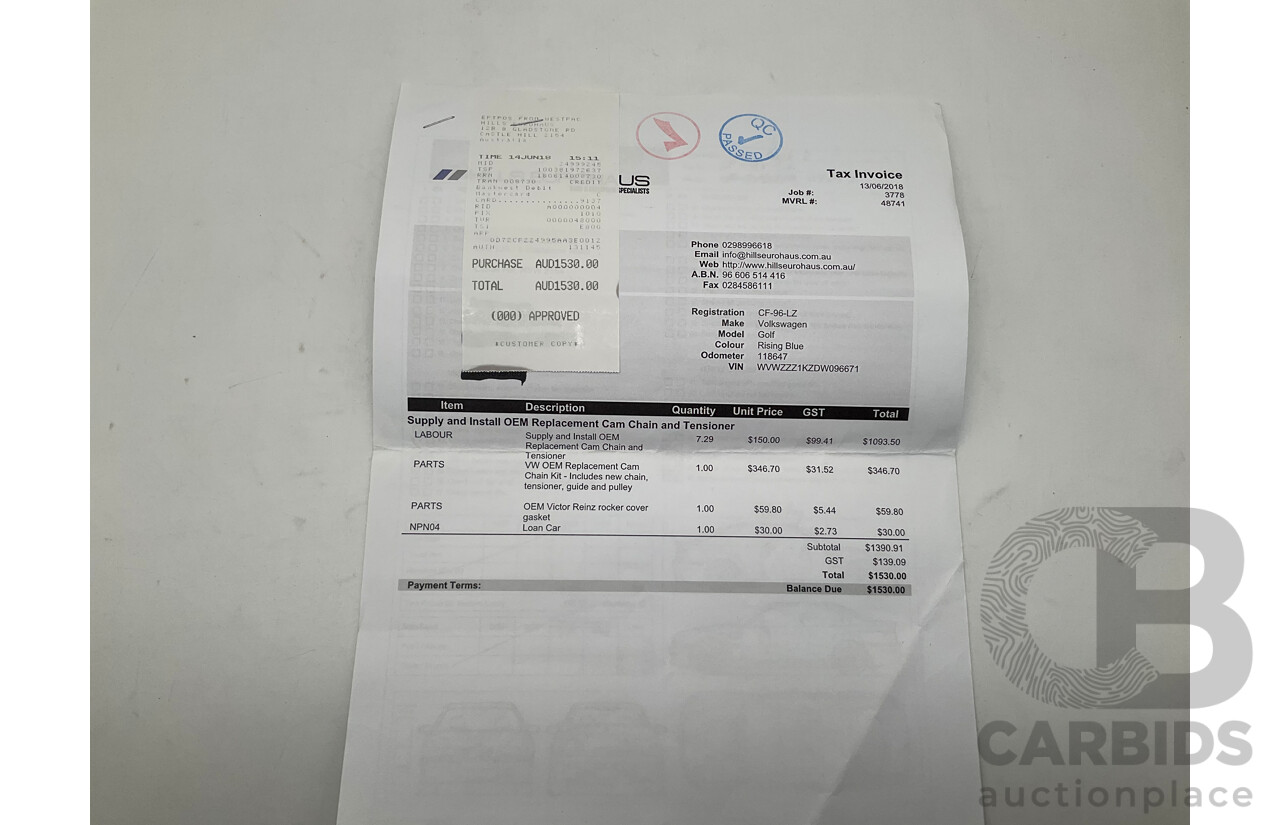 1/2013 Volkswagen Golf R (AWD) 1K MY13 5d Hatchback Rising Blue Metallic Turbo 2.0L