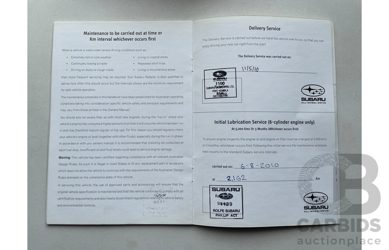 5/2010 Subaru Impreza R (awd) MY10 5d Hatchback White 2.0L