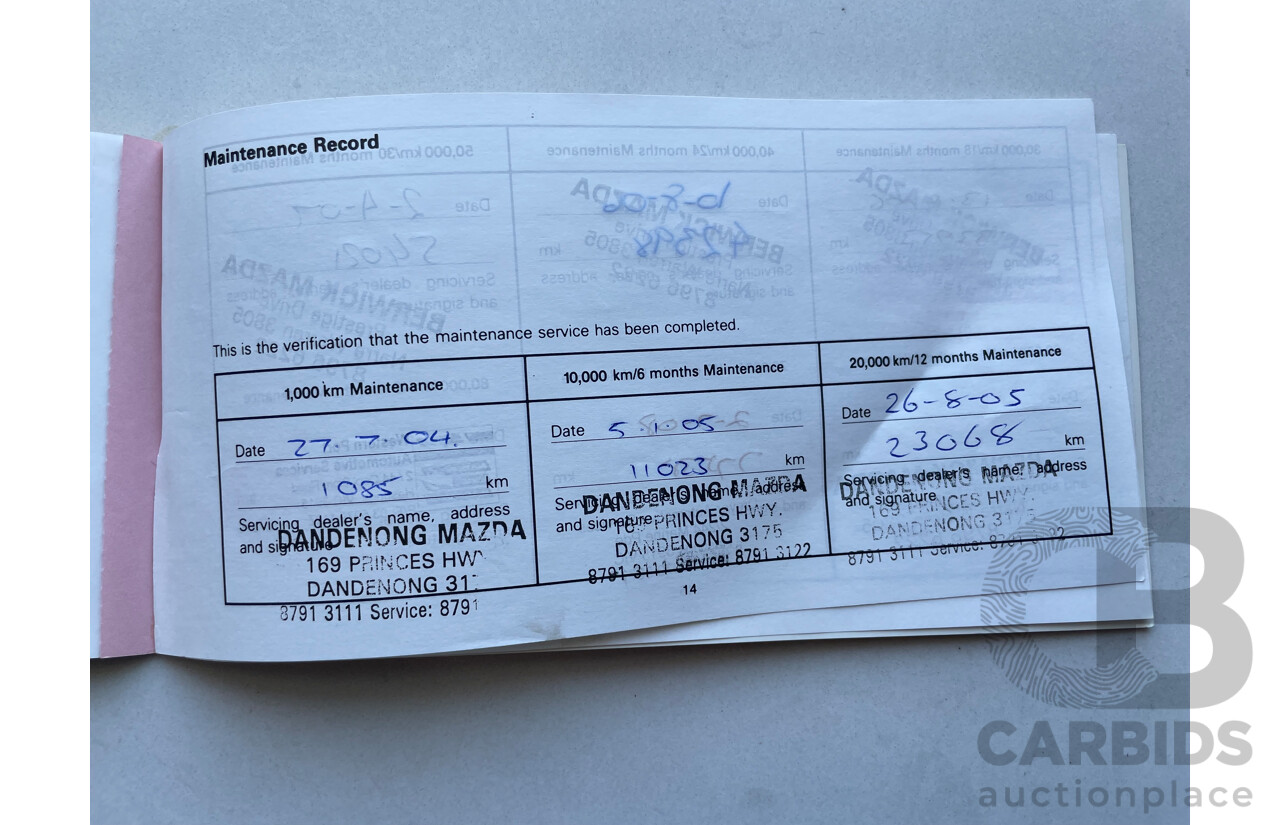 6/2004 Mazda Mazda6 Classic GG 5d Hatchback Silver 2.3L