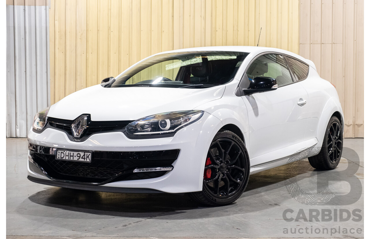 7/2016 Renault Megane RS 265 CUP Phase 2 X95 3d Hatchback White Turbo 2.0L