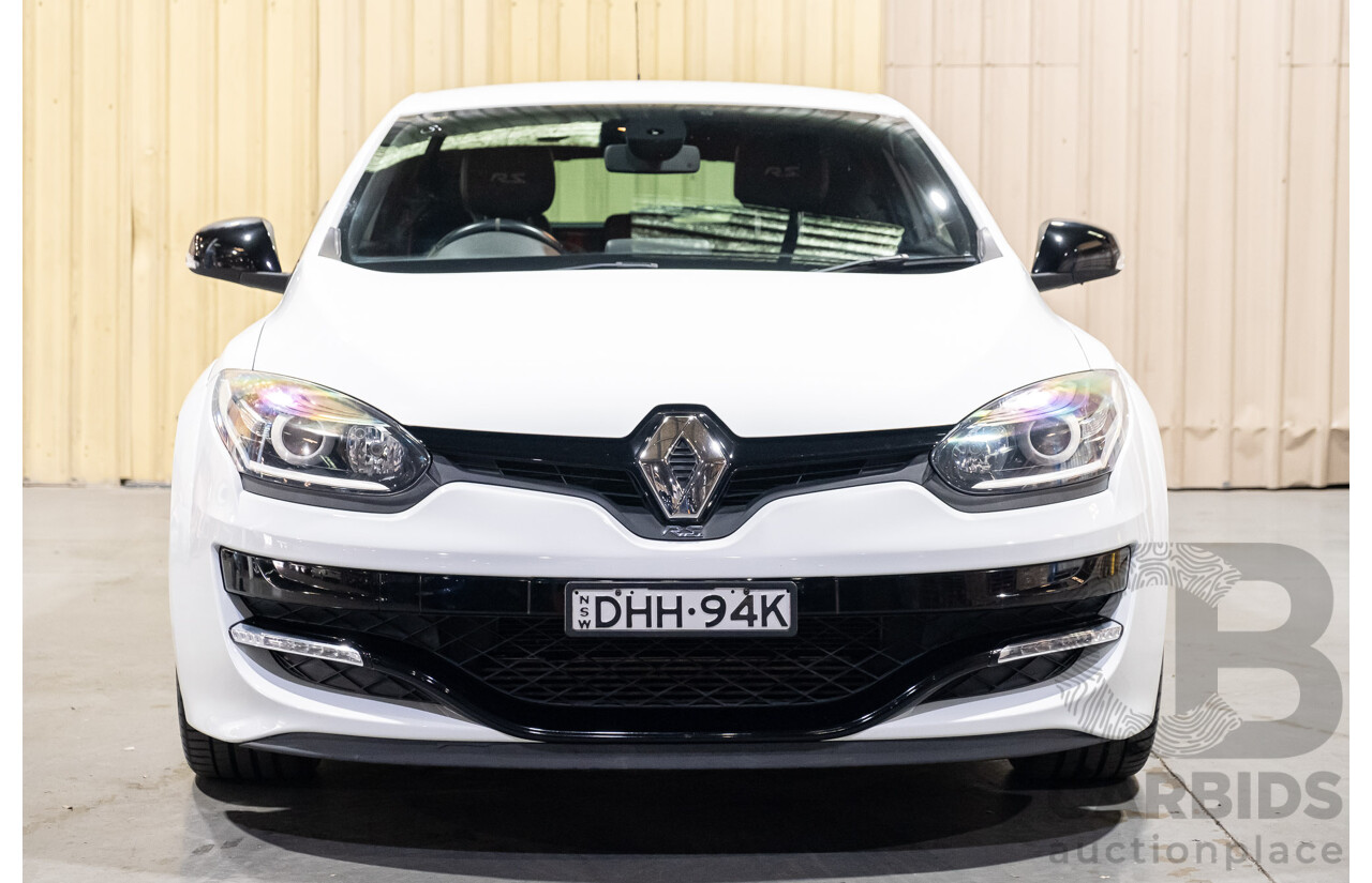 7/2016 Renault Megane RS 265 CUP Phase 2 X95 3d Hatchback White Turbo 2.0L
