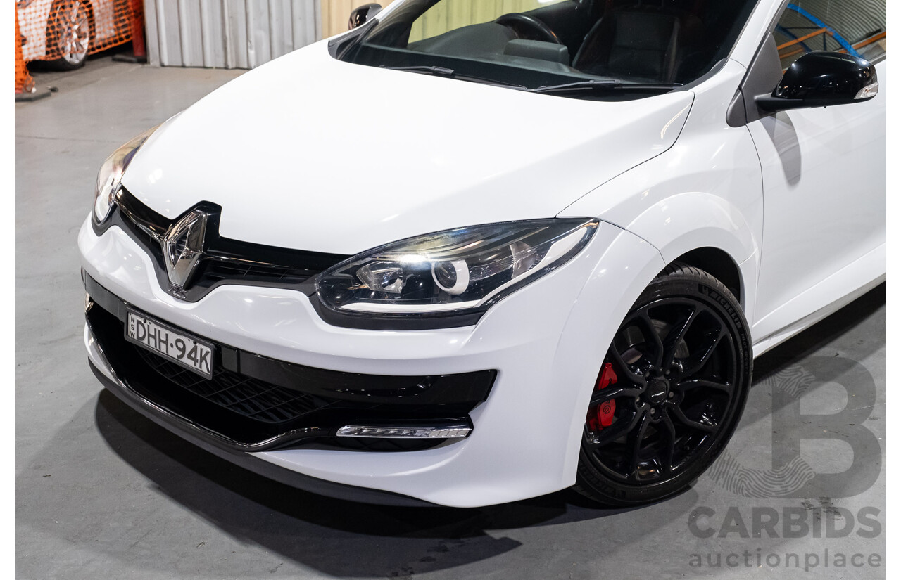7/2016 Renault Megane RS 265 CUP Phase 2 X95 3d Hatchback White Turbo 2.0L