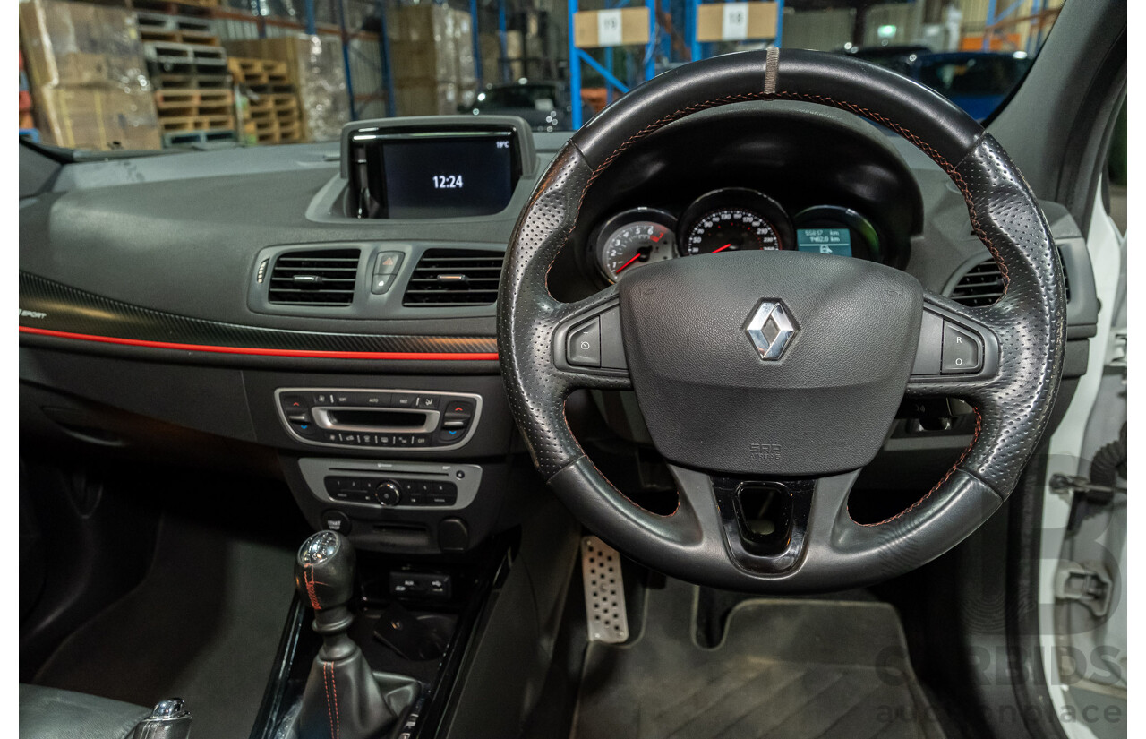 7/2016 Renault Megane RS 265 CUP Phase 2 X95 3d Hatchback White Turbo 2.0L