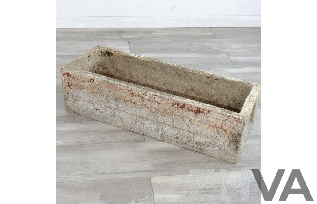 Large Vintage Cast Concrete Planter