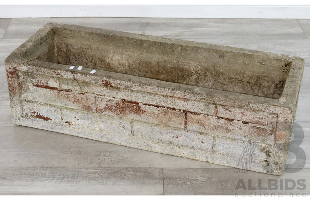 Large Vintage Cast Concrete Planter