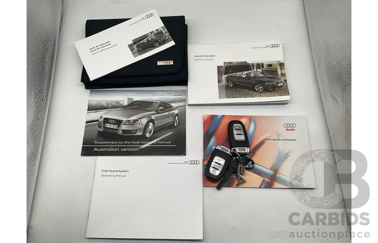 5/2011 Audi A5 2.0 TFSI Quattro (AWD) 8T MY11 2d Cabriolet Grey Turbo 2.0L