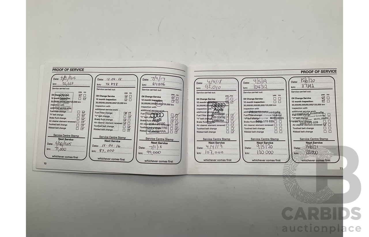 5/2011 Audi A5 2.0 TFSI Quattro (AWD) 8T MY11 2d Cabriolet Grey Turbo 2.0L