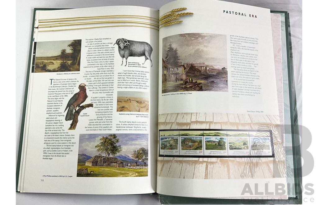 Australian 1989 Collection of Stamps Album with Ten Stamp Albums Including Hawthorn Press Australian Stamp Album