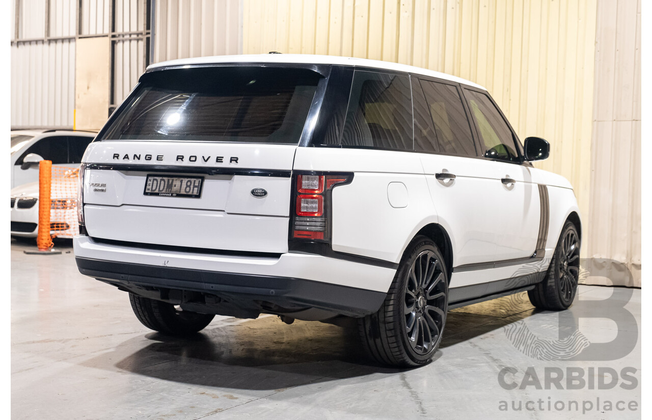 9/2015 Land Rover Range Rover Vogue SDV8 LG MY15.5 4d Wagon White Turbo Diesel V8 4.4L