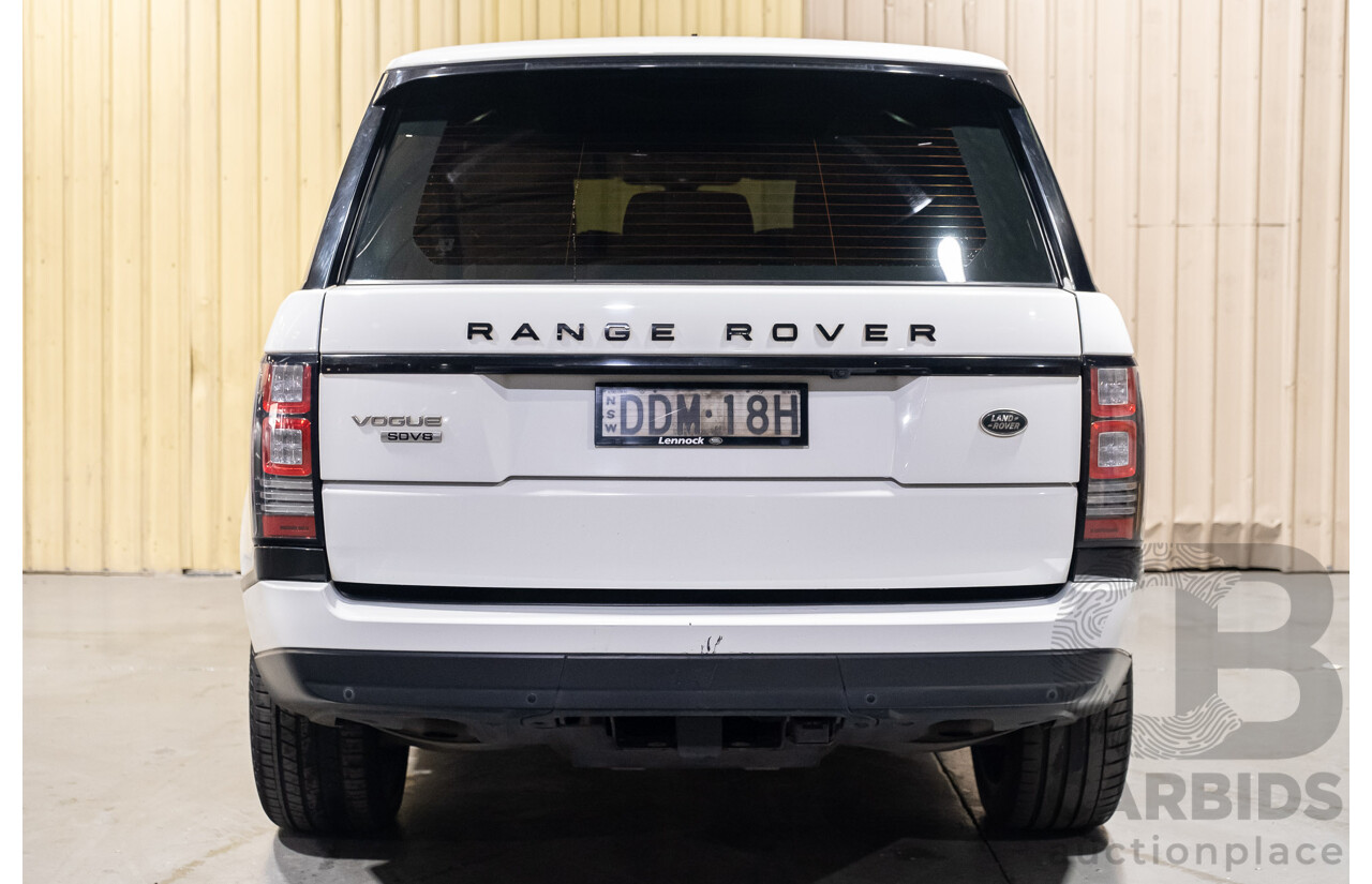 9/2015 Land Rover Range Rover Vogue SDV8 LG MY15.5 4d Wagon White Turbo Diesel V8 4.4L