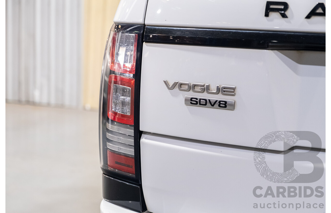 9/2015 Land Rover Range Rover Vogue SDV8 LG MY15.5 4d Wagon White Turbo Diesel V8 4.4L