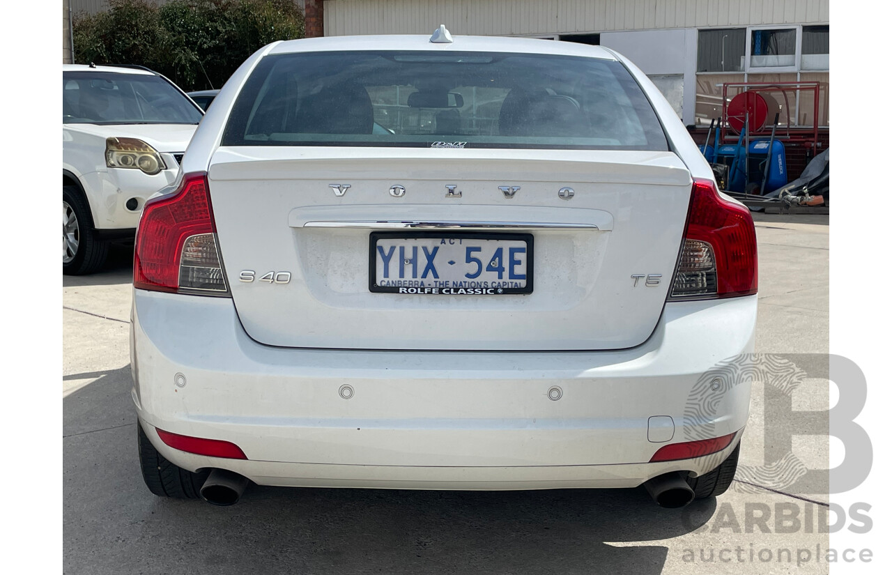 2/2012 Volvo S40 T5 Lifestyle MY12 4d Sedan White 2.5L