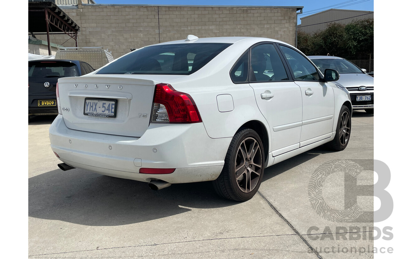 2/2012 Volvo S40 T5 Lifestyle MY12 4d Sedan White 2.5L