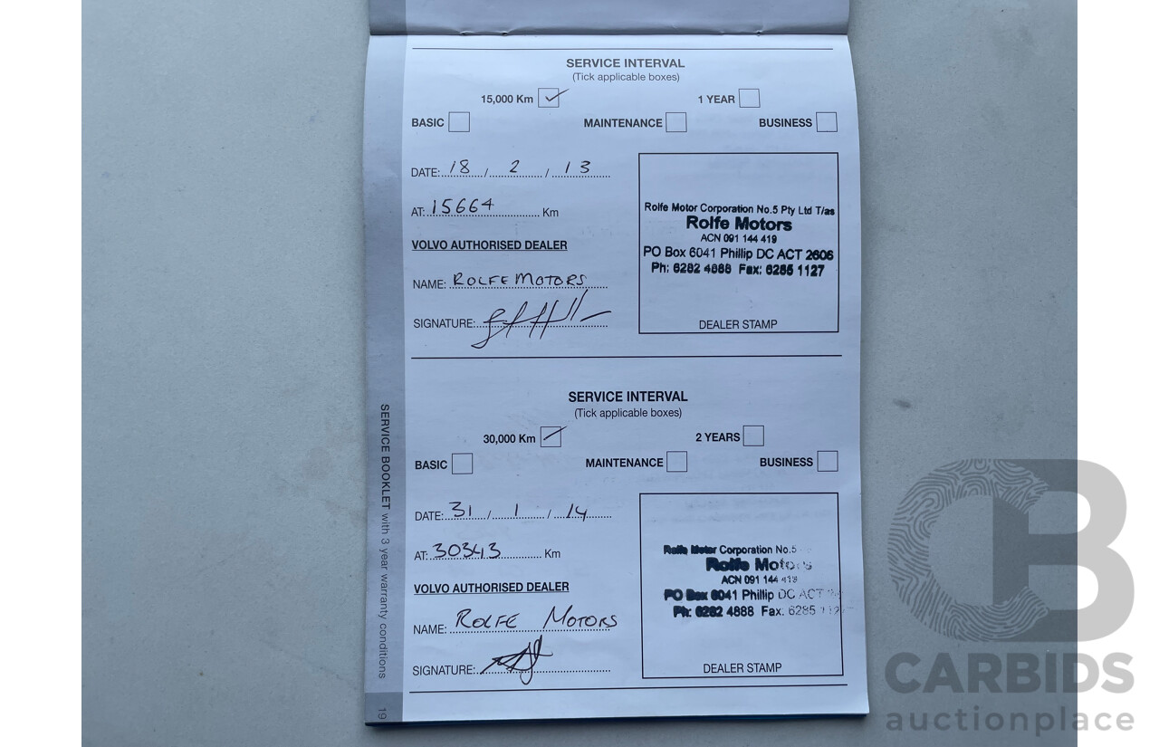 2/2012 Volvo S40 T5 Lifestyle MY12 4d Sedan White 2.5L