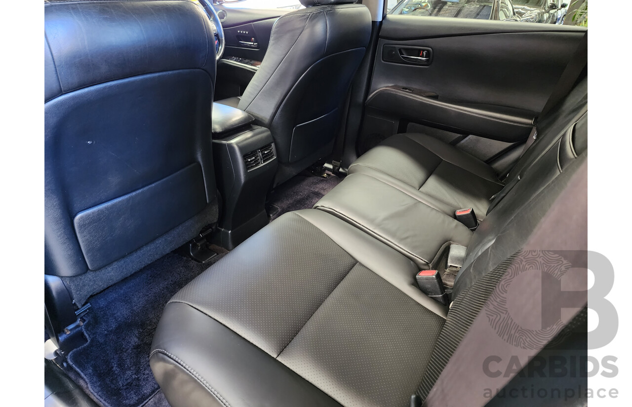 4/2013 Lexus RX450h Sports Luxury GYL15R MY13 4d Wagon Black 3.5L V6 Hybrid