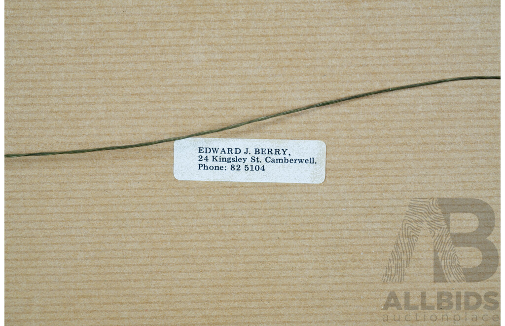 Edward J. Berry (Born 1936), Landscape with Cottage, Oil on Canvas on Board