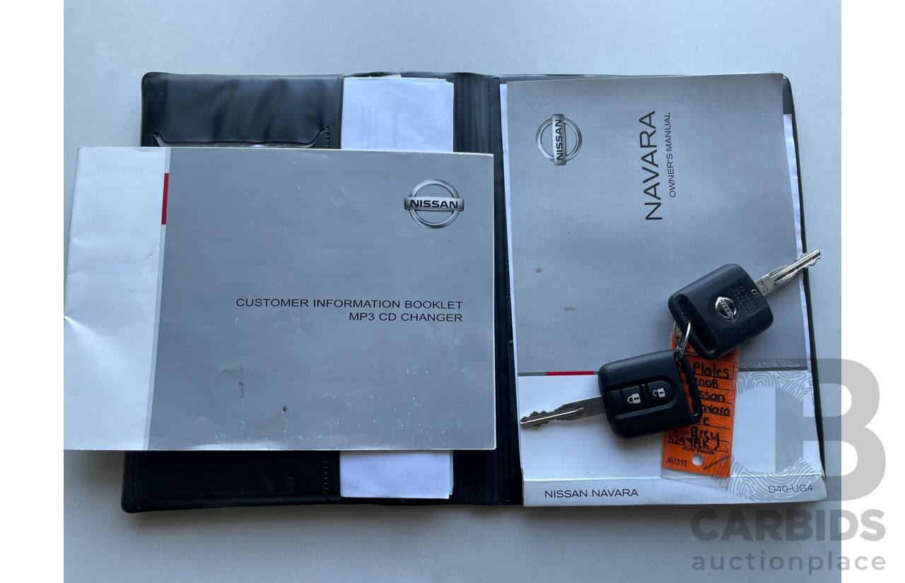 1/2008 Nissan Navara ST-X (4x4) D40 Dual Cab P/Up Grey 2.5L