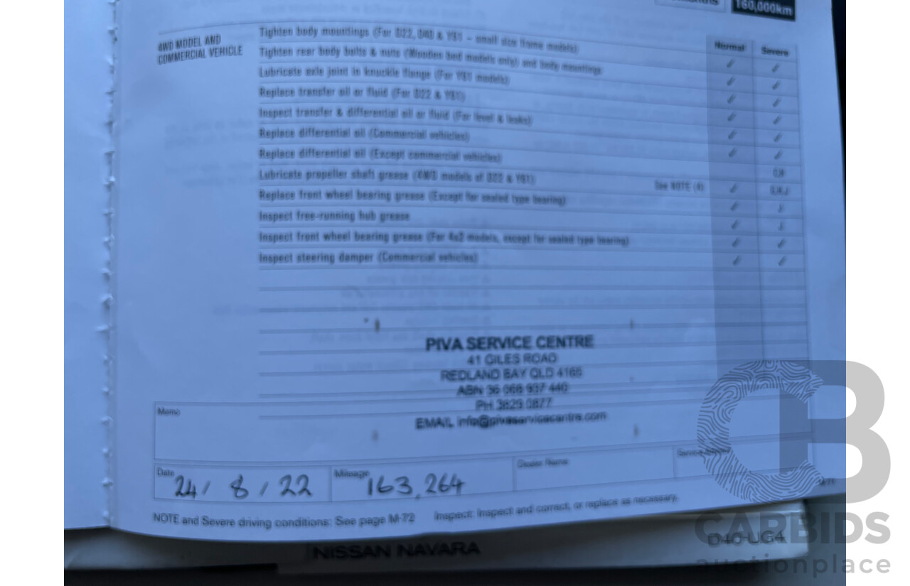 1/2008 Nissan Navara ST-X (4x4) D40 Dual Cab P/Up Grey 2.5L