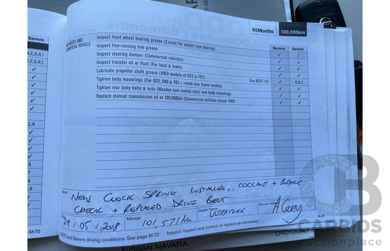 1/2008 Nissan Navara ST-X (4x4) D40 Dual Cab P/Up Grey 2.5L