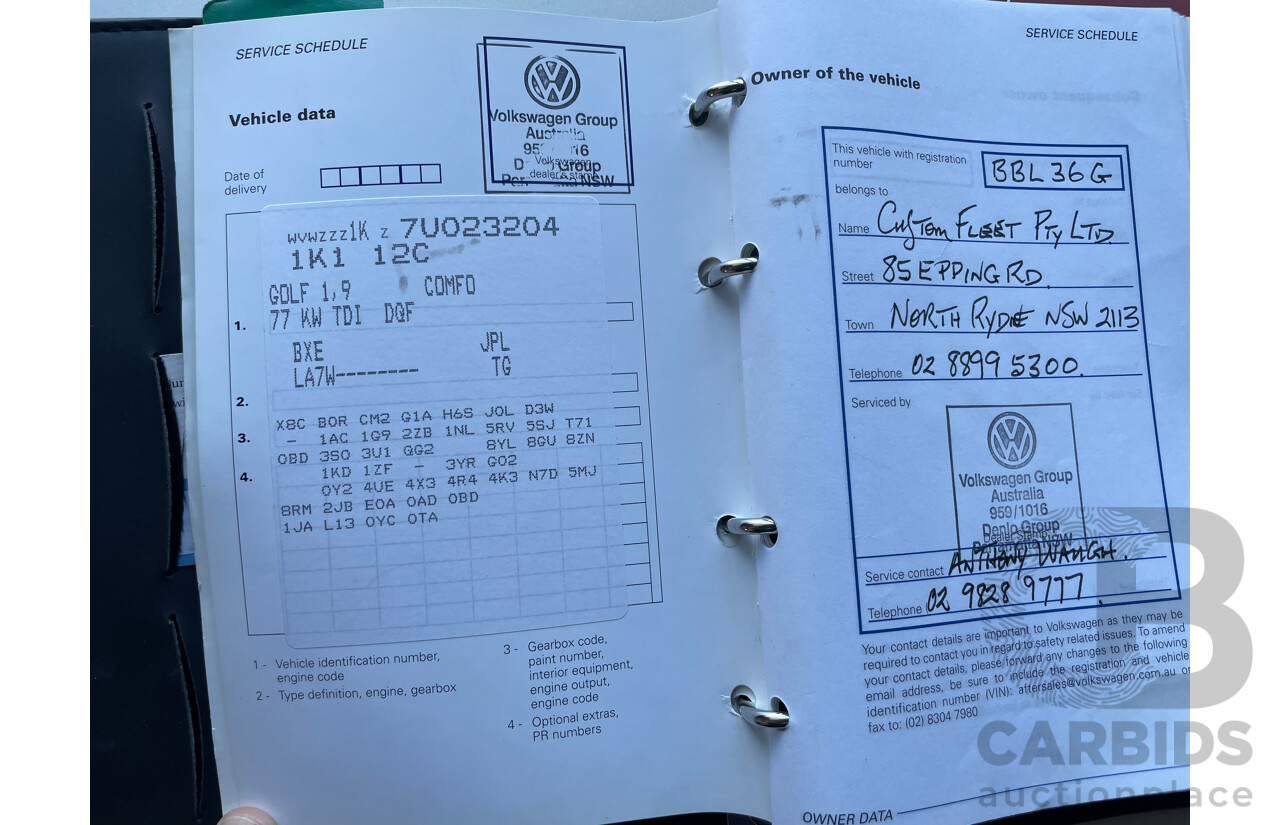 3/2007 Volkswagen Golf 1.9 TDI Comfortline 1K 5d Hatchback Silver 1.9L