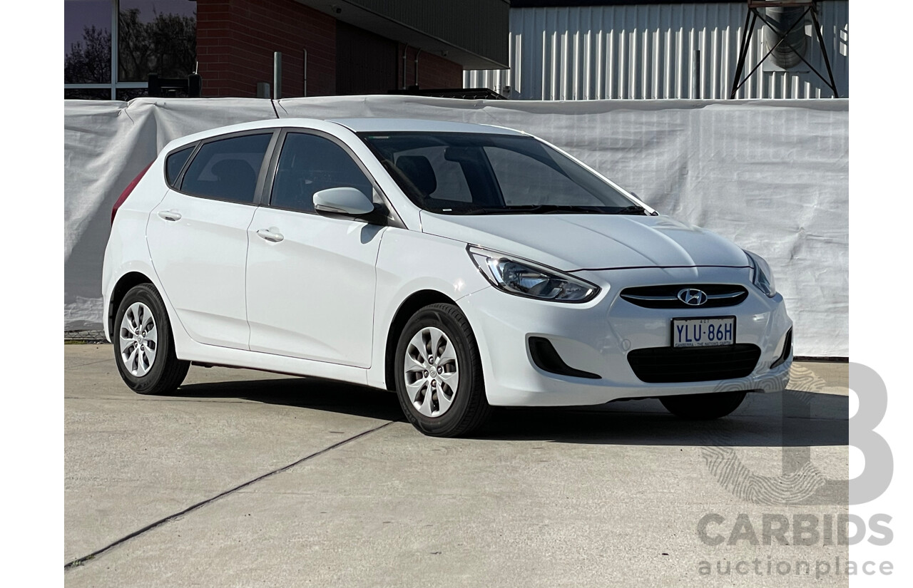 10/2016 Hyundai Accent Active RB 5d Hatchback White 1.6L