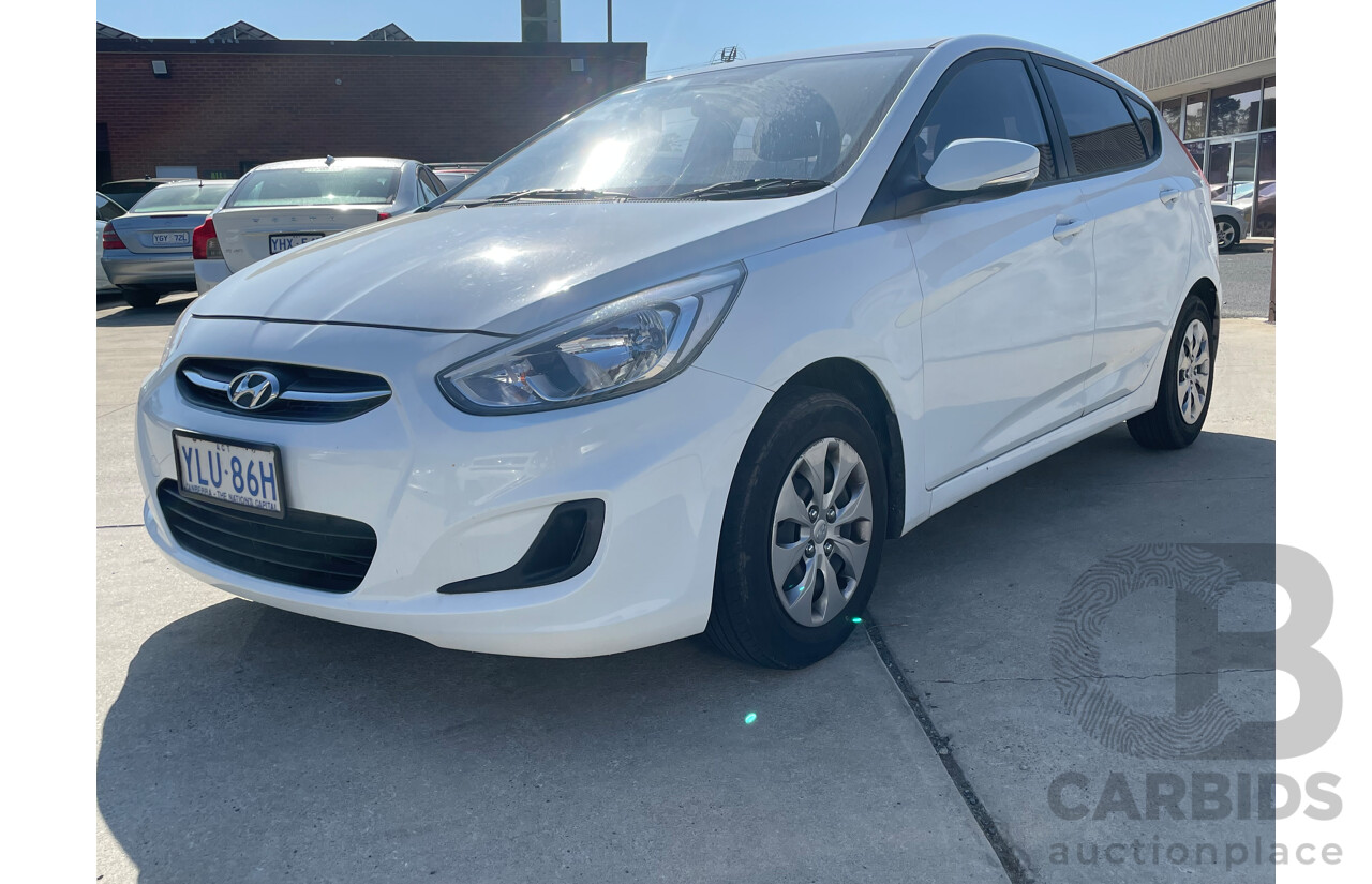 10/2016 Hyundai Accent Active RB 5d Hatchback White 1.6L