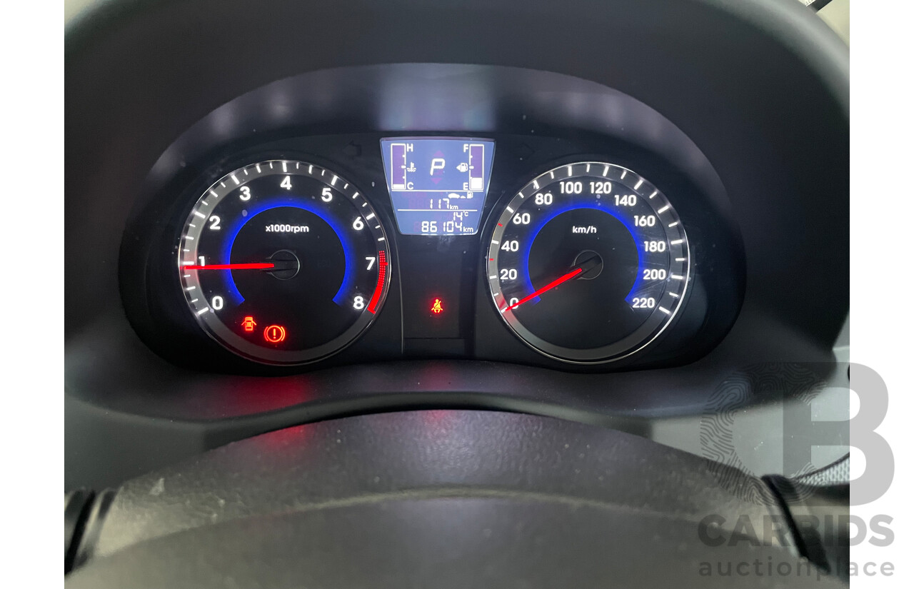 10/2016 Hyundai Accent Active RB 5d Hatchback White 1.6L