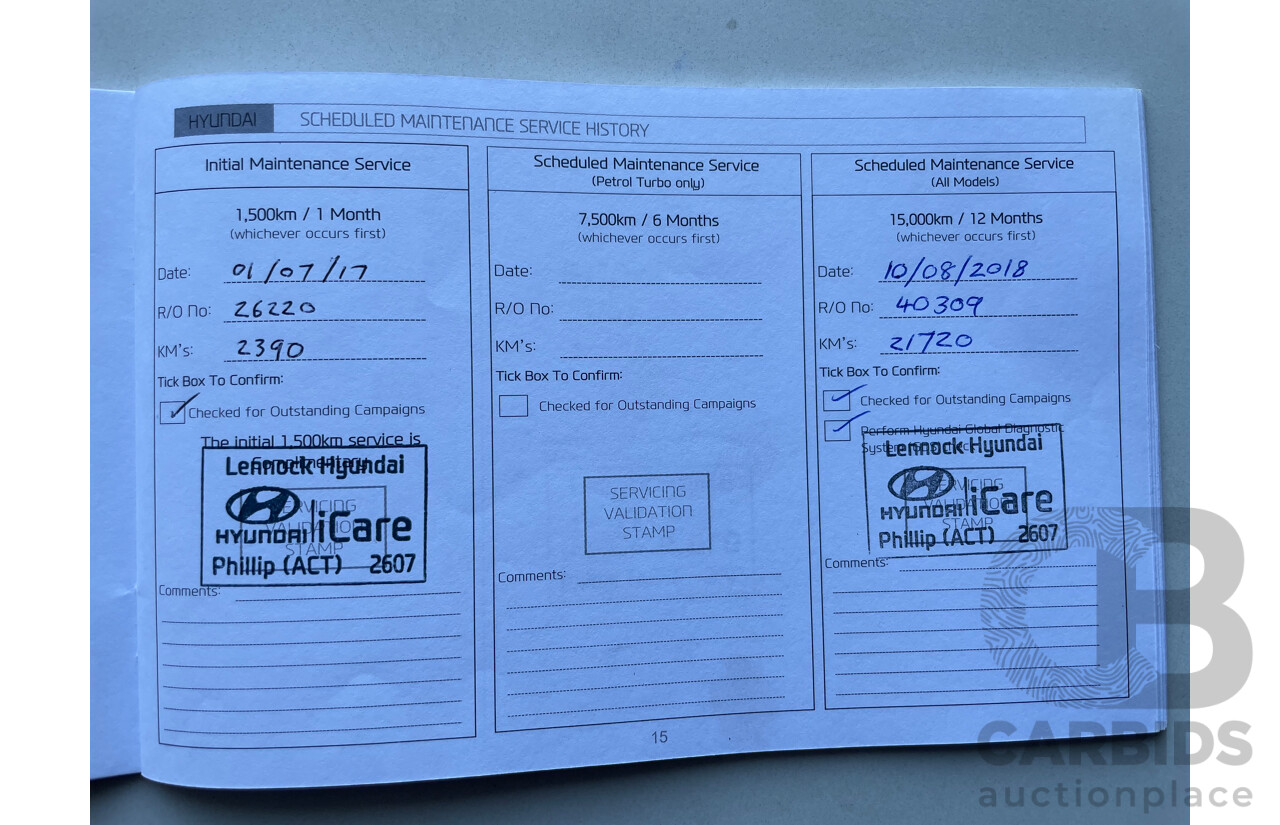 10/2016 Hyundai Accent Active RB 5d Hatchback White 1.6L