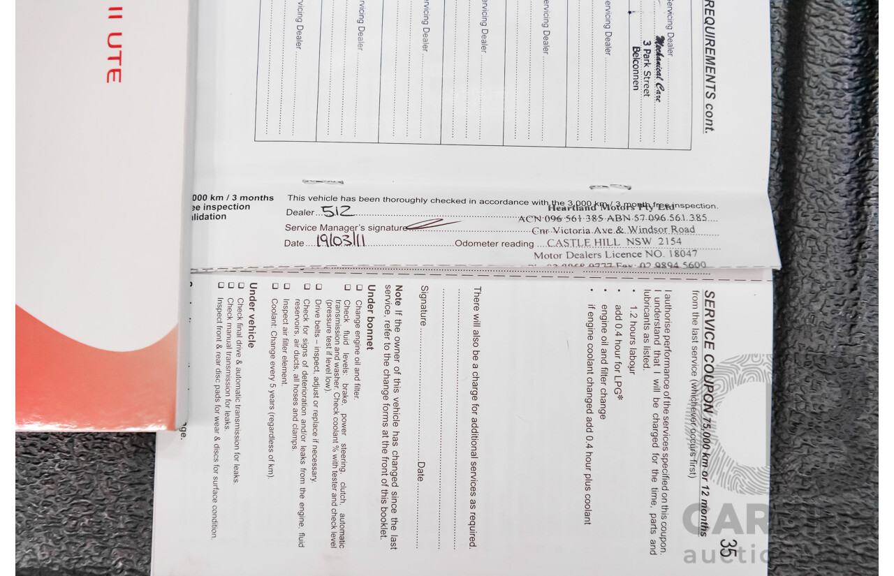 9/2010 Holden Commodore VE II SS-V Redline Utility White V8 6.0L