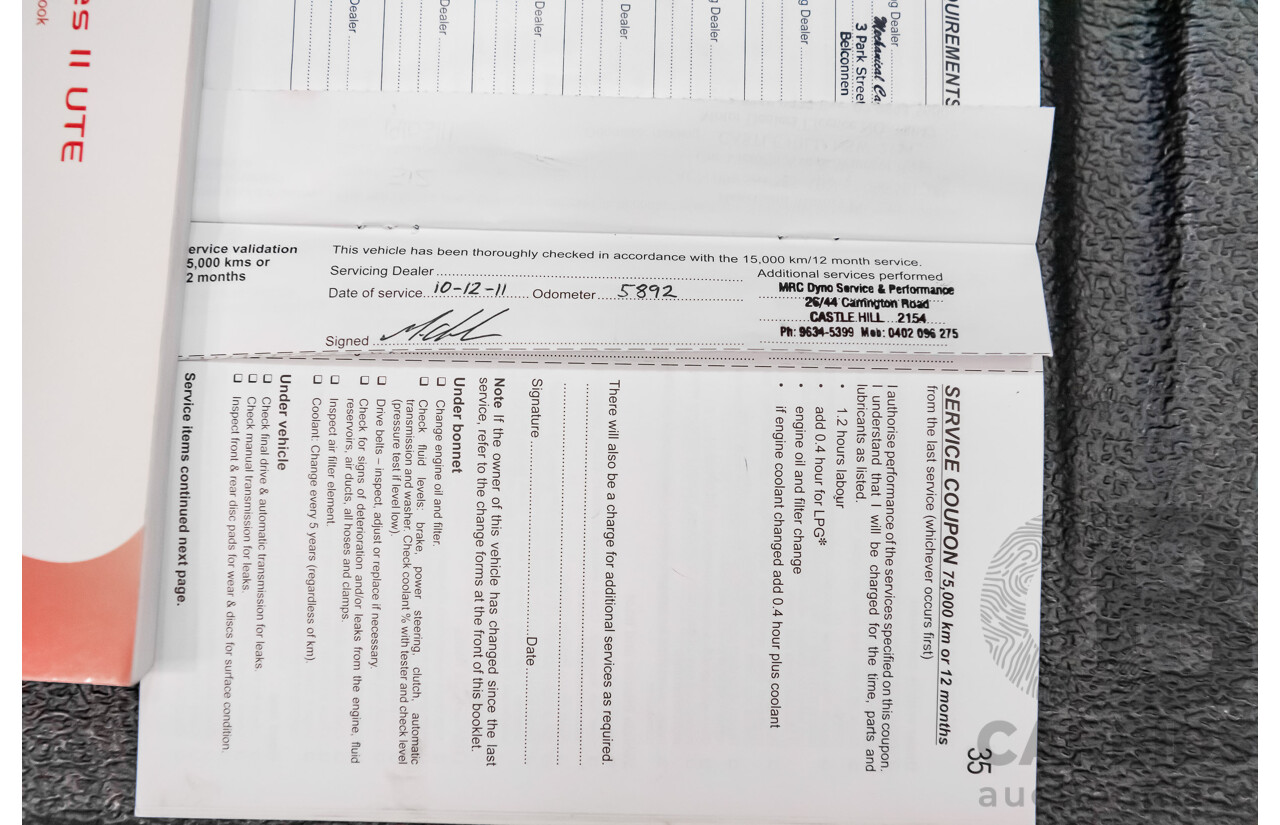 9/2010 Holden Commodore VE II SS-V Redline Utility White V8 6.0L