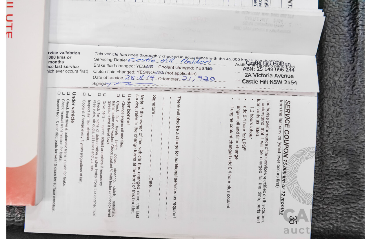 9/2010 Holden Commodore VE II SS-V Redline Utility White V8 6.0L