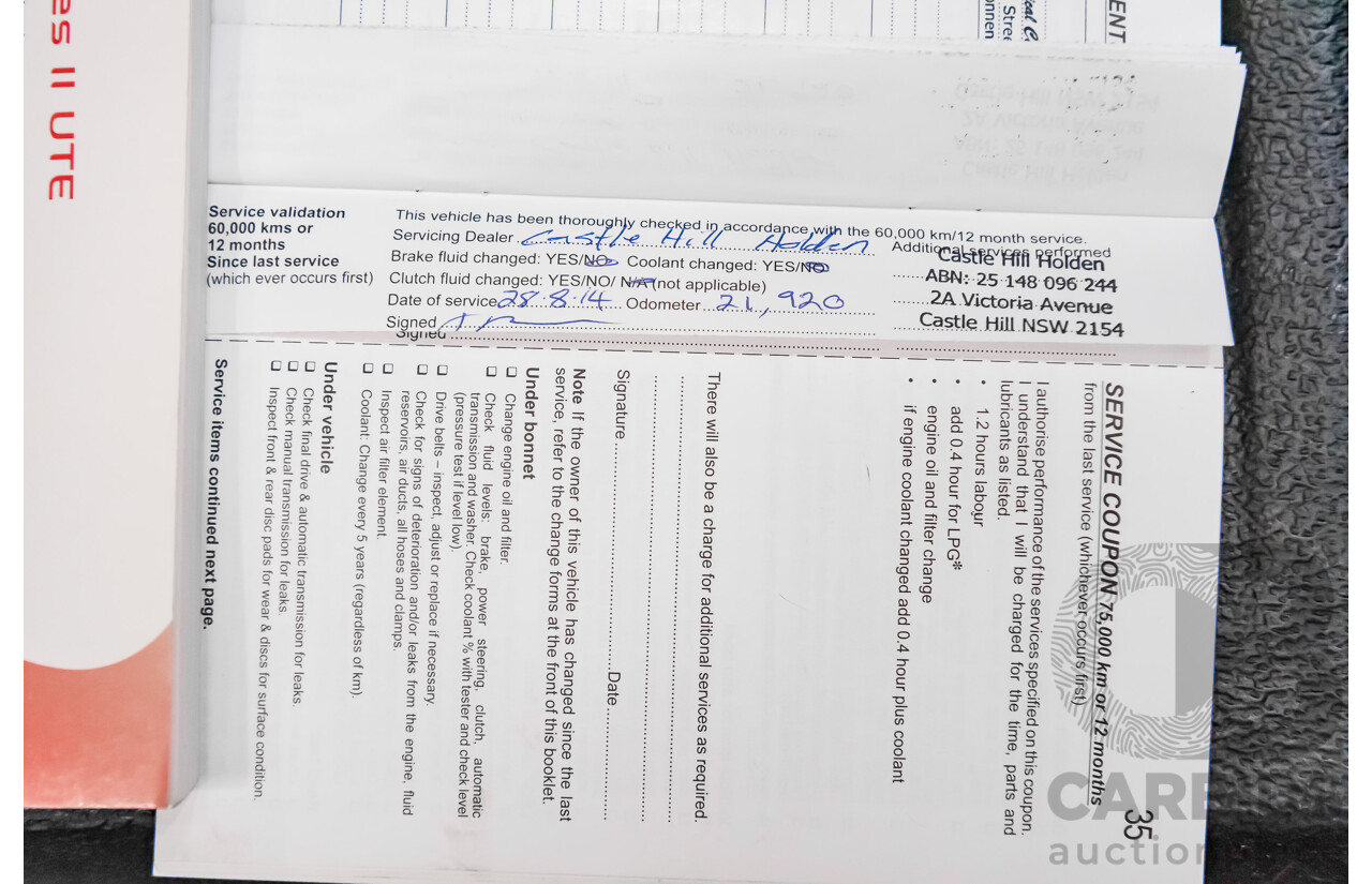 9/2010 Holden Commodore VE II SS-V Redline Utility White V8 6.0L