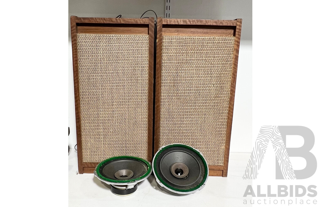 Pair of Vintage Floor Speakes with Spare Wharfdale Speaker Hubs