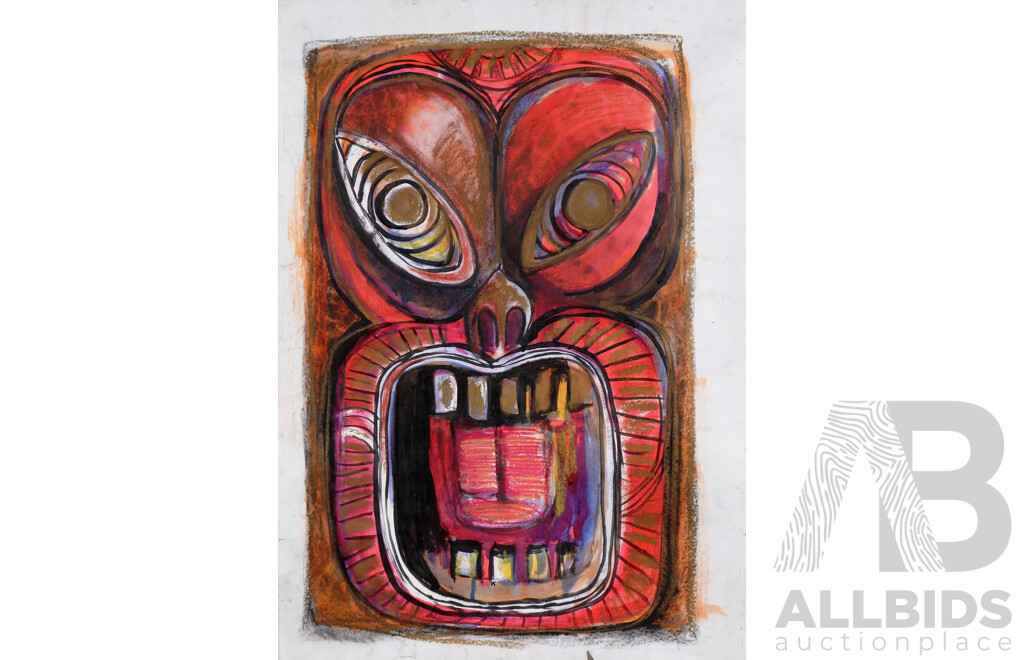 Contemporary Mixed Media Work on Paper, Unsigned