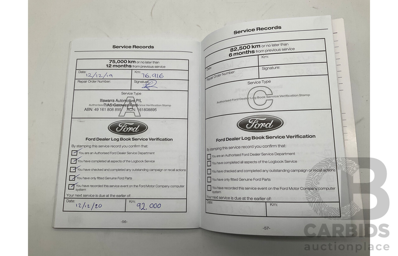 7/2017 Ford Everest Trend UA (4x4) 4d Wagon White Turbo Diesel 3.2L - 7 Seater
