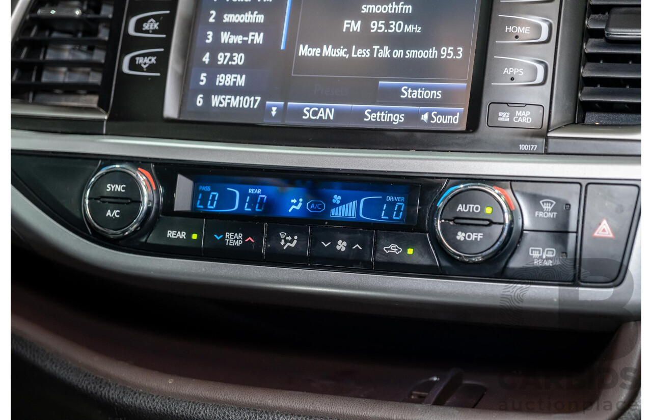 7/2017 Toyota Kluger Grande (4x4) GSU55R 4d Wagon Crystal Pearl White V6 3.5L