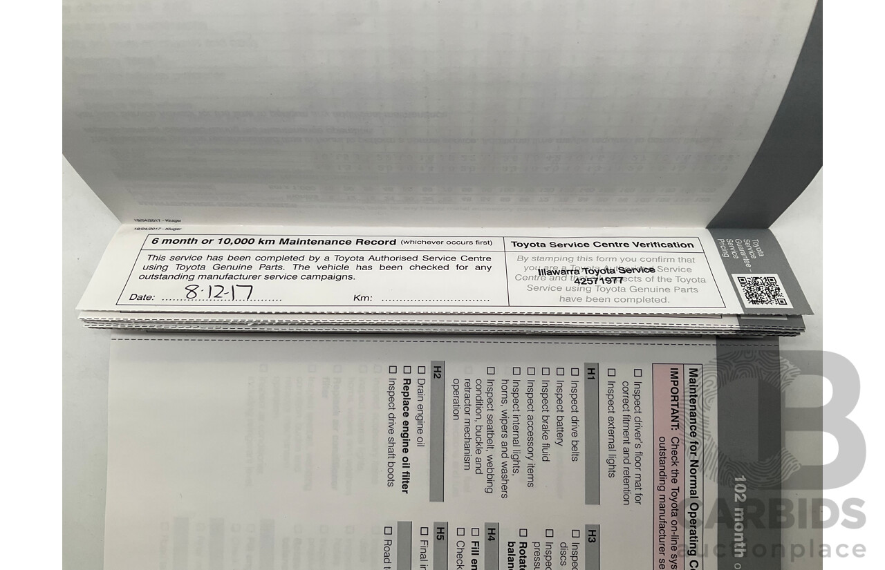 7/2017 Toyota Kluger Grande (4x4) GSU55R 4d Wagon Crystal Pearl White V6 3.5L