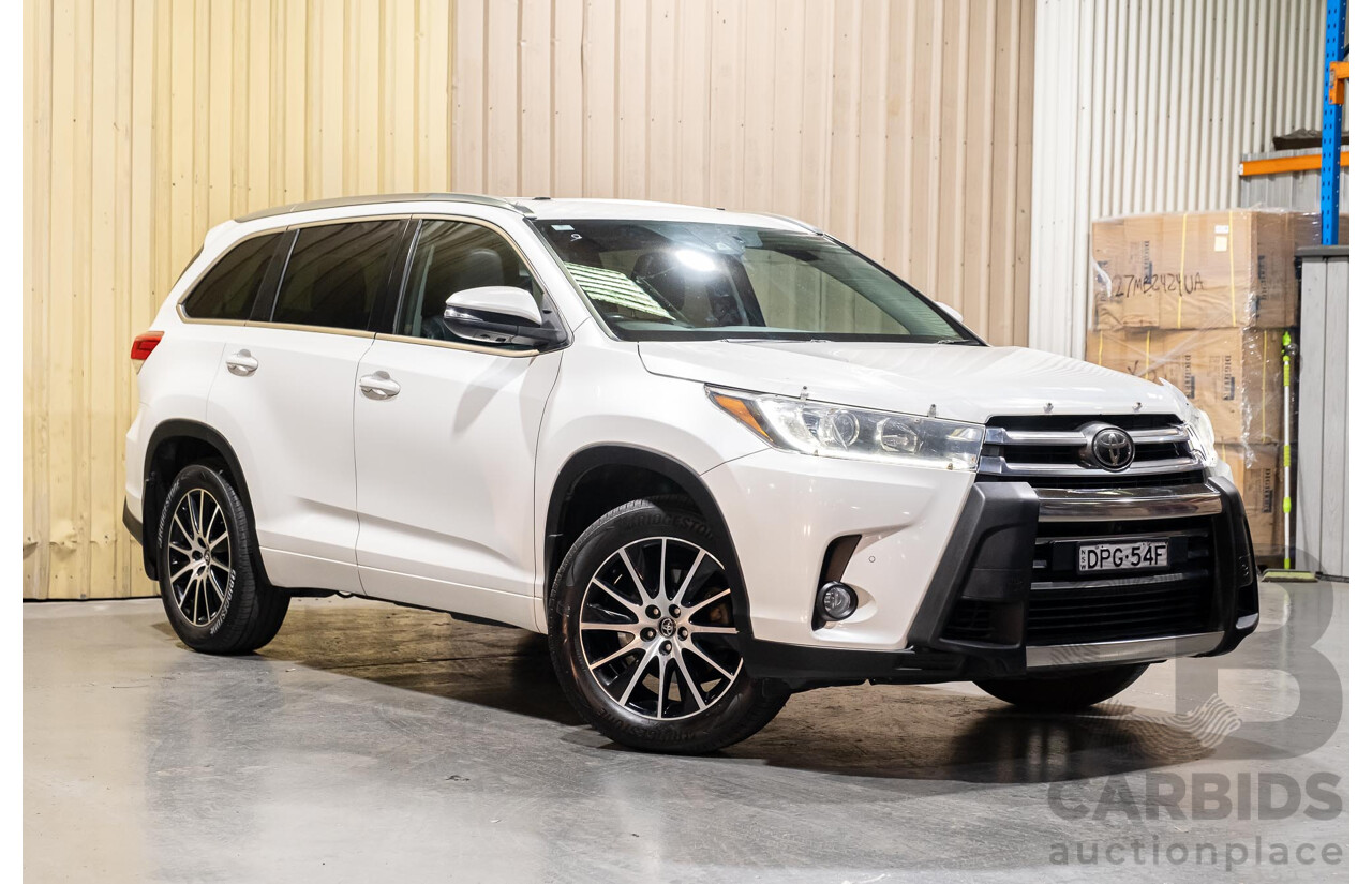 7/2017 Toyota Kluger Grande (4x4) GSU55R 4d Wagon Crystal Pearl White V6 3.5L