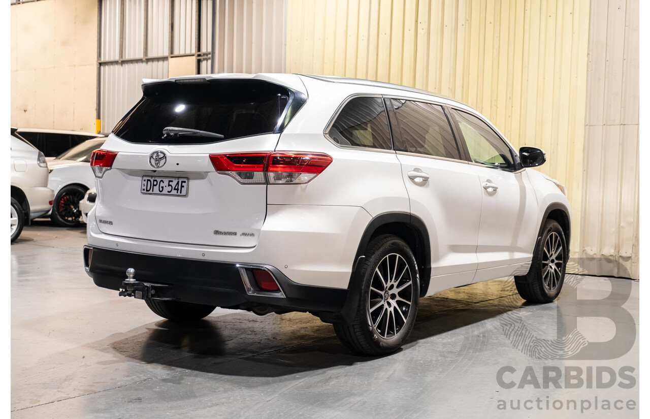 7/2017 Toyota Kluger Grande (4x4) GSU55R 4d Wagon Crystal Pearl White V6 3.5L