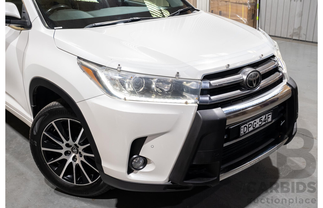7/2017 Toyota Kluger Grande (4x4) GSU55R 4d Wagon Crystal Pearl White V6 3.5L