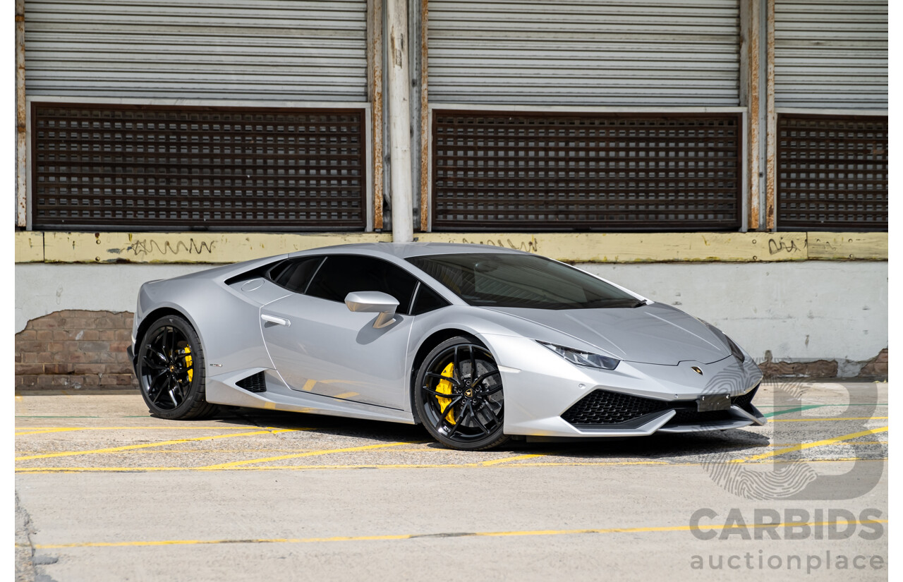 9/2015 Lamborghini Huracan LP 610-4 (AWD) 724 2d Coupe Grigio Nimbus Silver Metallic V10 5.2L