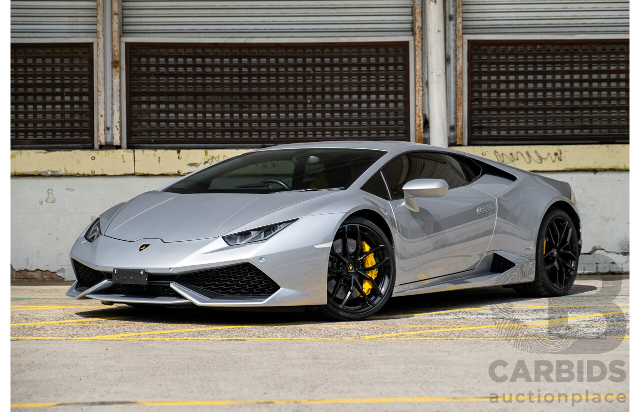 9/2015 Lamborghini Huracan LP 610-4 (AWD) 724 2d Coupe Grigio Nimbus Silver Metallic V10 5.2L