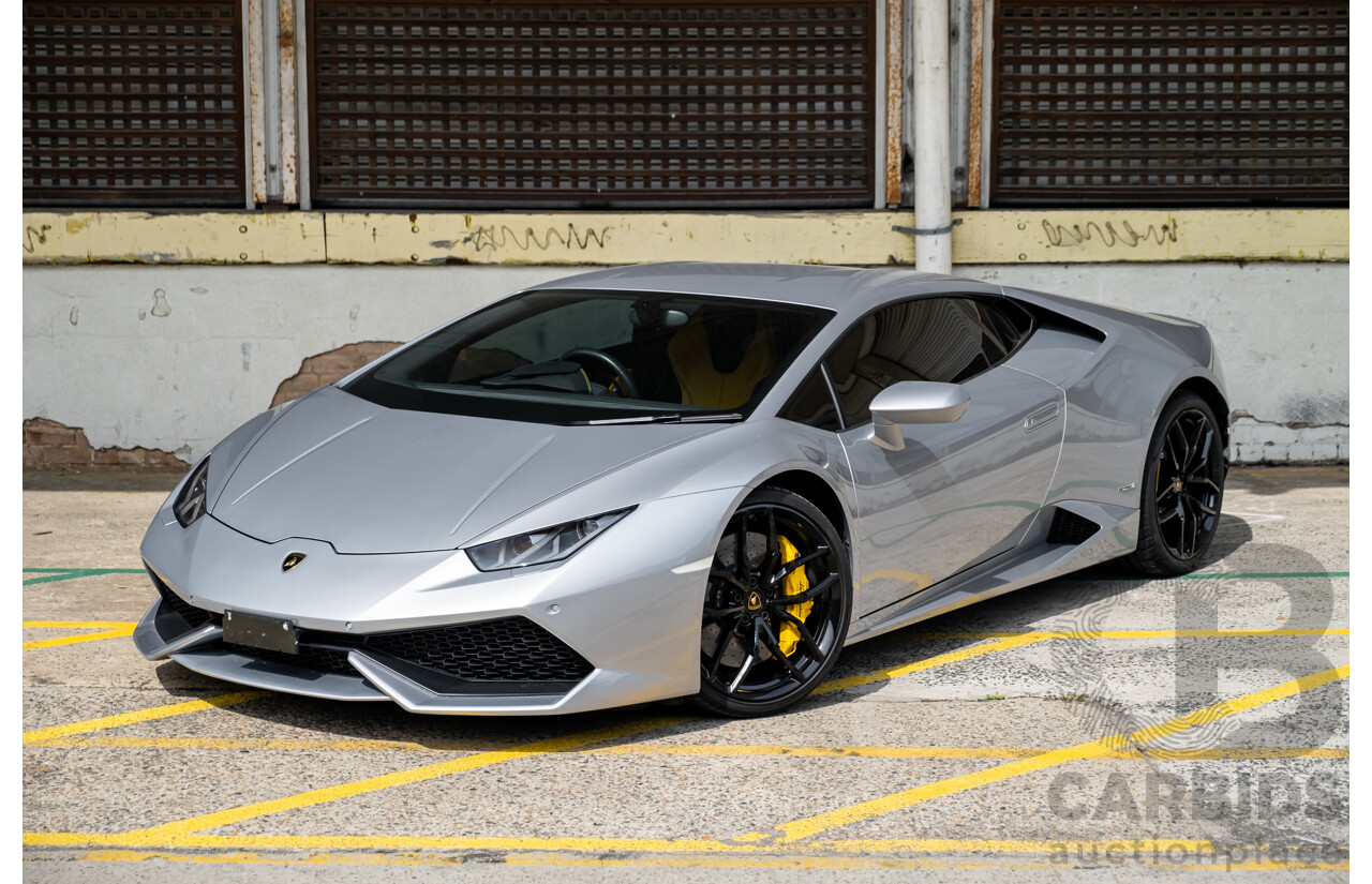 9/2015 Lamborghini Huracan LP 610-4 (AWD) 724 2d Coupe Grigio Nimbus Silver Metallic V10 5.2L