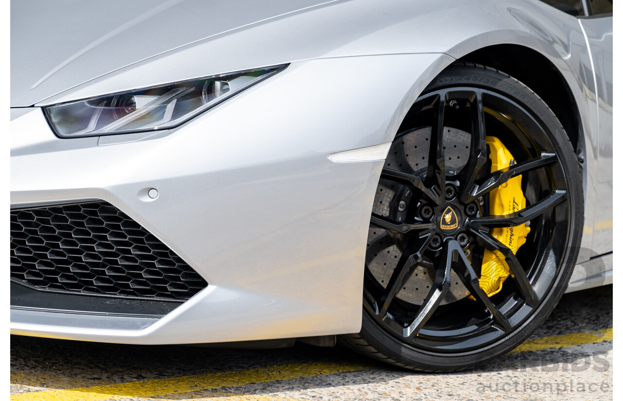 9/2015 Lamborghini Huracan LP 610-4 (AWD) 724 2d Coupe Grigio Nimbus Silver Metallic V10 5.2L