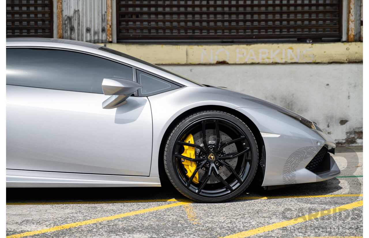 9/2015 Lamborghini Huracan LP 610-4 (AWD) 724 2d Coupe Grigio Nimbus Silver Metallic V10 5.2L
