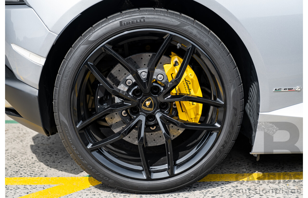 9/2015 Lamborghini Huracan LP 610-4 (AWD) 724 2d Coupe Grigio Nimbus Silver Metallic V10 5.2L